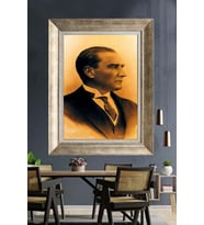 Gümüş Çerçeveli Atatürk Tablo za160