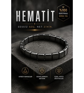 Hematit Erkek Bileklik Yeni Seri No:2