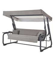 Rubus 3 Kişilik Bahçe Balkon Teras Salıncağı - Kırçıllı Gri