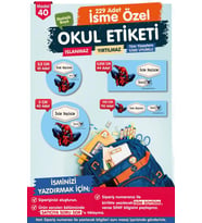 Okul Etiketi Spider Man Örümcek Adam Kalem Defter Etiketi Özel İsim Yazılabilen Etiket Seti - İsim Etiketi-T568-OE40