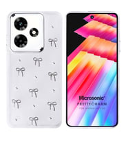 Microsonic Infinix Hot 30 4G Kılıf PrettyCharm Bow (Gümüş)