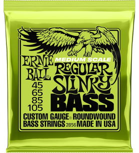 Ernie Ball Düzenli Slinky Nikel Yara Orta Ölçekli Bas Telleri, Ölçü 45-105