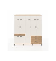 Hyperion Dolap 11 Raflı 4 Çekmeceli 2 Askılı 220x44x243 Çam-Aytaşı/Çam