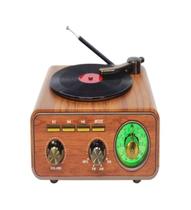 M-1317BT Özel Tasarım Ahşap Görünümlü Retro Vintage Nostaljik Radyo & Bluetootlu Mini Fm Radyo