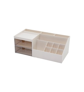 Pratik 2 Çekmeceli 12 Bölmeli Plastik Makyaj ve Takı Organizer