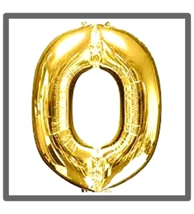 Folyo Balon Altın O Harfi 100 Cm
