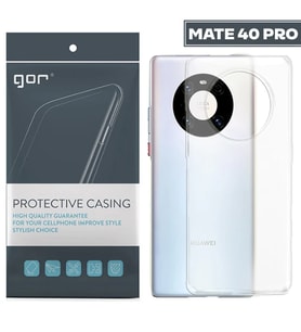 GOR Huawei Mate 40 Pro Kılıf Kamera Korumalı Şeffaf Silikon Kılıf-(5775) - HPSBYI3210-7206