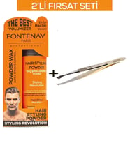 Fontenay Saç Şekillendirici Pudra Toz Wax Ultra Strong Turuncu + Cımbız No:114 2'Li Set