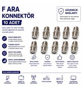 F Ara Konnektör 10'lu
