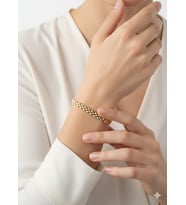 AKFECAN ÇELİK GOLD RENK HASIR ÖRGÜ BİLEKLİK (Altın Rengi)