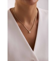 Balık Sırtı Baget Kolye 8 Ayar Altın 50 cm