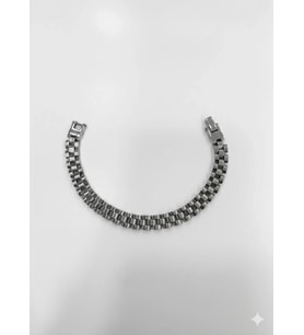 Rodyum Çelik Erkek Çelik Bileklik Boy 21.5 Cm / 0.9 Mm - Ebl0038