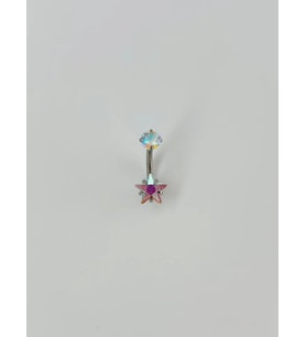 Yıldız Detaylı Göbek Piercing - Pg0029
