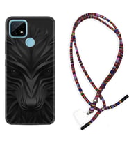 Realme C11 C21 C21Y C25Y C11 2021 Kılıf Boyun Asklı Rasta Silikon Black Fox 1325