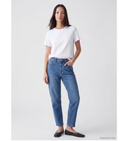 LCWAIKIKI Classic İndigo Yüksek Bel Slim Mom Kadın Jean Pantolon
