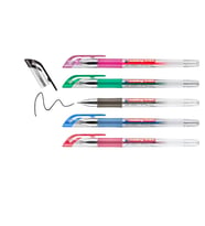 Lexroo 2185 jel roller - siyah, kırmızı, mavi, yeşil, pembe - 5 kalem - 0,7 mm