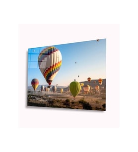 Uçan Balonlar Cam Tablo 4mm Dayanıklı Temperli Cam (Çok Renkli)