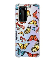PrintiFy Huawei P40 Pro Uyumlu Water Color 2 Baskılı Şeffaf Köşe Korumalı Antişok Kılıf