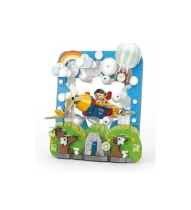 VAGONLIFE PANLOS 881504 UÇAK KAPTANI TEDDY 425 PARÇA BLOCK OYUNCAK