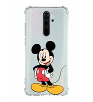 Xiaomi Redmi Note 8 Pro Köşe Korumalı Antişok Kapak Mickey Mouse Tasarımlı Şeffaf  Kılıf