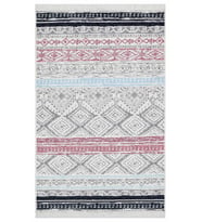 Bespoky Eberndorf Mavi Patchwork Pamuklu El Dokuması Alan Halısı