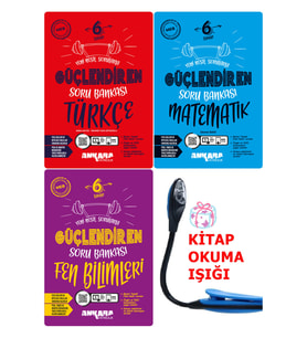 Ankara Yayıncılık 6 Sınıf Türkçe-Matematik-Fen Güçlendiren Soru Bankası FULL Set + Kitap Okuma Işığı Hediye (Çok Renkli)