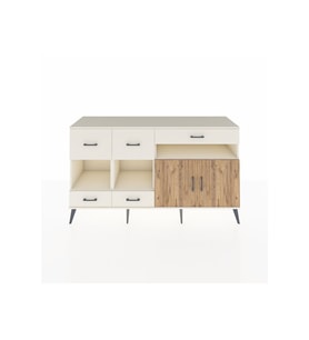Hyperion Konsol 4 Raflı 5 Çekmeceli 2 Kapaklı 176x44x99 Aytaşı-Çam/Aytaşı