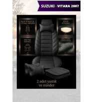 suzuki vitara 2007 Koltuk ve Kılıf uyumlu Lüks Yastık Siyah Minder 2 Minder 2 Yastık