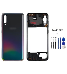 Samsung Galaxy A70 - SM-A705F FULL Kasa Arka Kapak Takım SİYAH - TAMİR SETİ