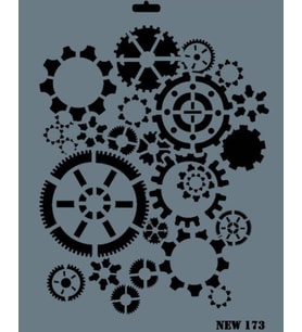 Rich New Seri N-173 Stencil 35x25 cm