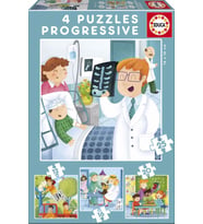 Educa 12+16+20+25 Parça Meslekler Puzzle