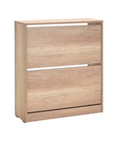 Adore Mobilya Flat Duo 2 Katlı Geniş Ayakkabılık-Açık Ceviz(Tori) 73x84x26 cm (GxYxD)