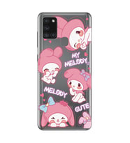 Samsung Galaxy A21S Uyumlu Melody Kuromi Desenli Şeffaf Telefon Kılıfı