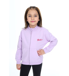Toontoy Kız Çocuk Baskılı Hırka (Lila)