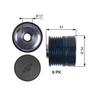 GATES OAP7118 Alternator Kasnagi 77364721
