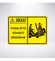 forlifte kimseyi bindirme 21x28 Arkası Sticker