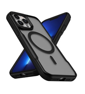 Apple iPhone 13 Pro Kılıf M-safe Şarj Özellikli Renkli Kenar Airbag Şeritli Zore Lamer Kapak