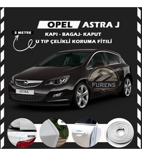 Opel Astra J Oto Araç Kapı Koruma Fitili 5metre Parlak Beyaz Renk