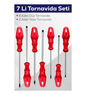 7'li Tornida Seti (4 ADET DÜZ TORNİDA 3 ADET YILDIZ TORNİDA)