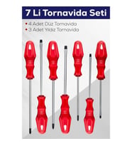 7'li Tornida Seti (4 ADET DÜZ TORNİDA 3 ADET YILDIZ TORNİDA)