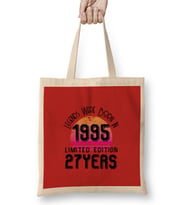 1995 Birthday Gift - Made, Born in 1995 Gift - 25  Year Old Birthday Gift Vintage Style Bez Çanta Uzun Saplı