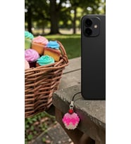 Miyuki Boncuk El Yapımı Cupcake Telefon Çarmı - Charm