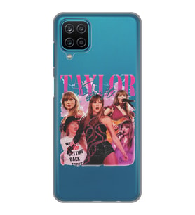 Samsung Galaxy A22/M22/M32 Uyumlu Taylor Swift Desenli Şeffaf Telefon Kılıfı