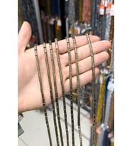 Hematit Taşı Silindir Kesim Parlak Antik Sarı 4x8mm Doğal Taş Dizi