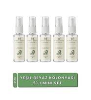 Bursa Şehir Kolonyaları, 5'li Yeşil Beyaz Kolonyası, Mini Kolonya Seti, Parfüm Etkili Kolonya