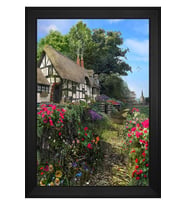 Manzara Temalı Kanvas Tablo 50 x 70 cm Siyah Çerçeve