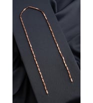 Hematit Doğal Taş Parlak Roz Dikdörtgen Kesim 2x8mm Dizi [AA]