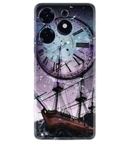 Spark 10 Pro Kılıf Silikon Desen Özel Seri Time 1749