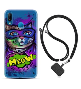 Huawei P20 Lite Mate 10 20 Lite Pro P40 Lite KılıfBoyun Askılı Silikon Super Meow 1715
