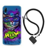 Huawei P20 Lite Mate 10 20 Lite Pro P40 Lite KılıfBoyun Askılı Silikon Super Meow 1715